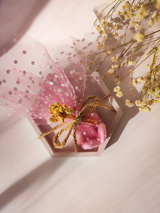 Mπομπονιέρα σουβέρ ροζ